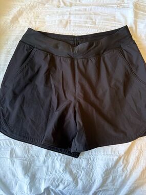 Lands' End Black Women's Athletic Swim Shorts